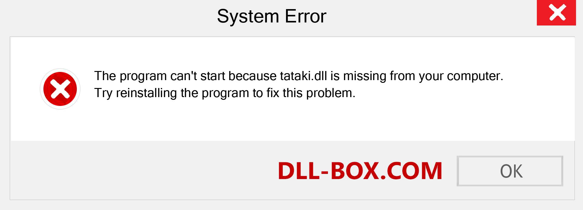  tataki.dll file is missing?. Download for Windows 7, 8, 10 - Fix  tataki dll Missing Error on Windows, photos, images